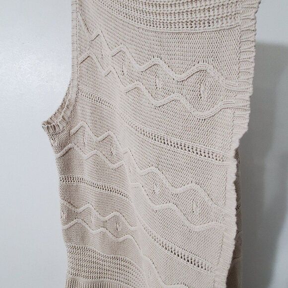 August Silk Womens Sz XL Sweater Long Vest Open Waterfall Front - Picture 6 of 6